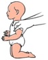vježbe za bebe - klečeći stav
